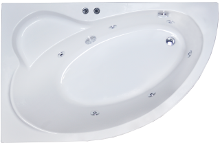 Гидромассажная ванна Royal Bath Alpine Standart 160x100см левая белый RB819101ST-L